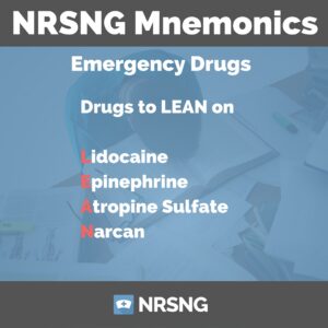 emergency drugs nursing mnemonic