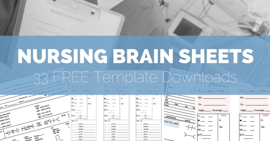 Nursing Brain Sheet Template