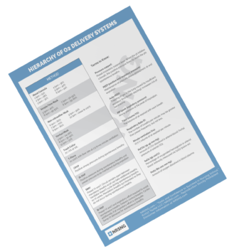 nursing cheatsheet o2 delivery
