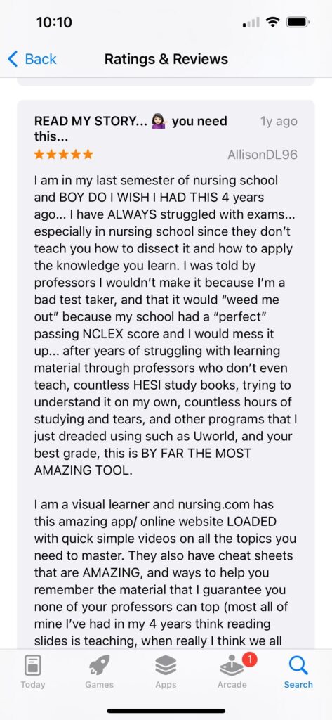 nursing.com ios mobile app review