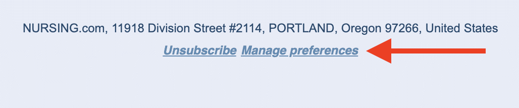 email preferences