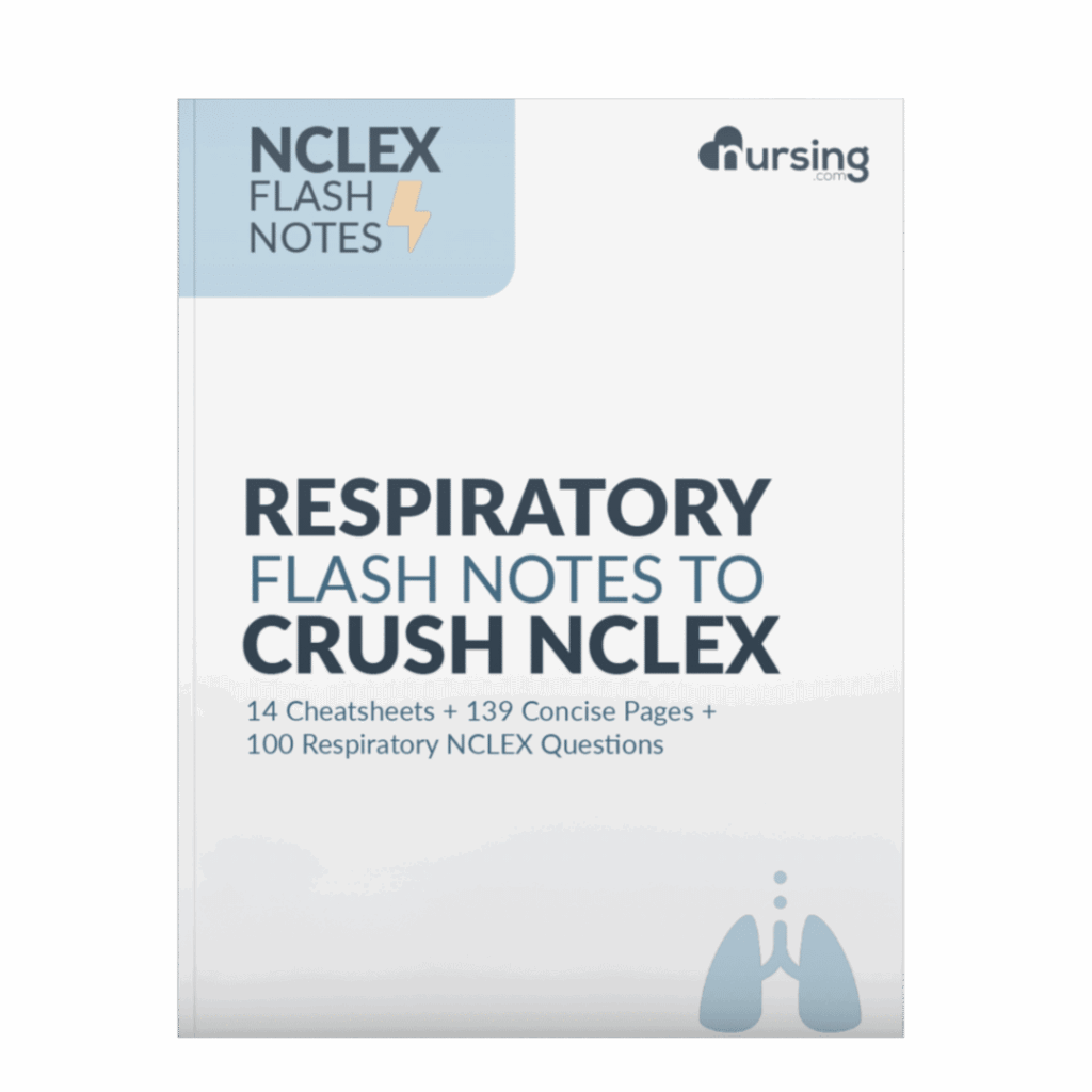 respiratory nfn book cover for nclex flash notes