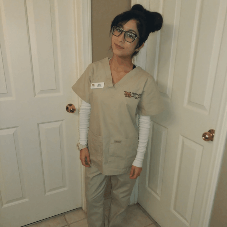 Image of a nursing student on their first day of nursing school. Unlike Kaplan, NURSING.com supports students every step of the way—from their first class to NCLEX prep and beyond. With engaging lessons, study resources, and a true Computer Adaptive Test (SIMCLEX), NURSING.com helps nursing students succeed throughout their entire journey.