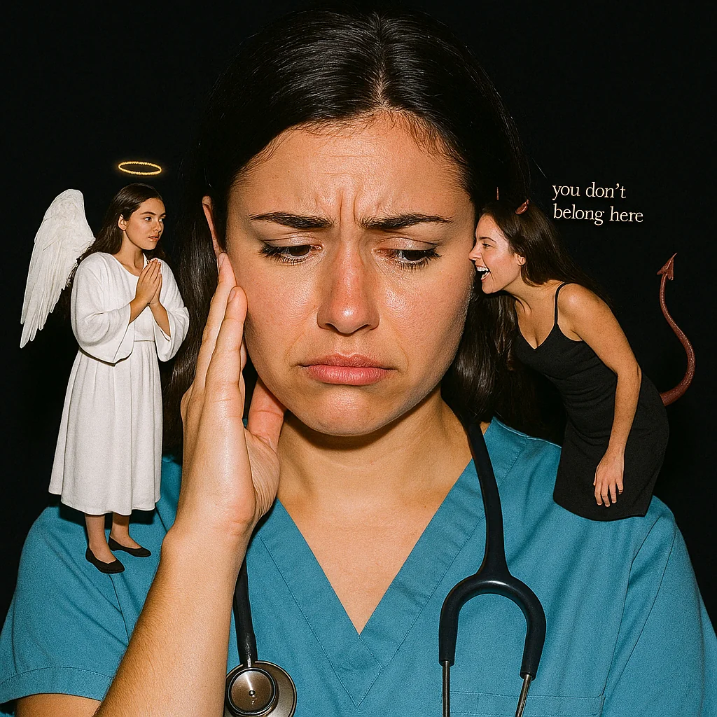 nursing student self confidence self talk you don't belong here