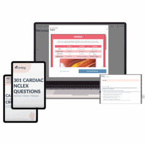 Best cardiac study guide for nursing students – NCLEX flash notes, practice questions, and 301 cardiac NCLEX question PDF included