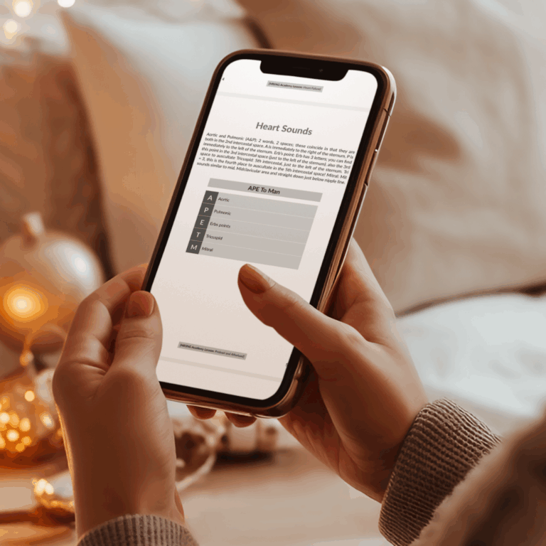 Digital Nursing Mnemonics guide featuring visual memory tricks and fun study aids that help nursing students remember medications and critical nursing concepts.