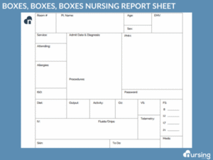 BOX NURSING REPORT SHEET